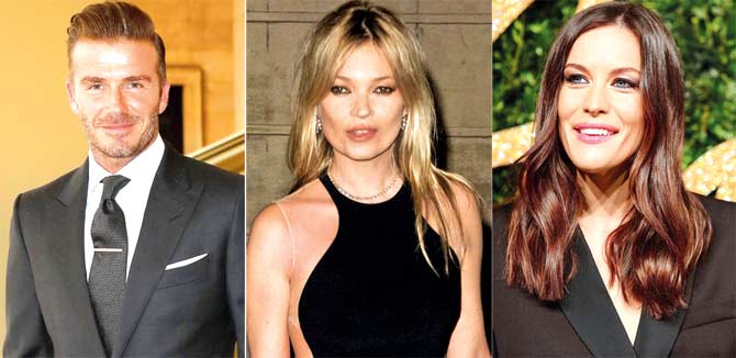 David Beckham, Kate Moss and Liv Tyler