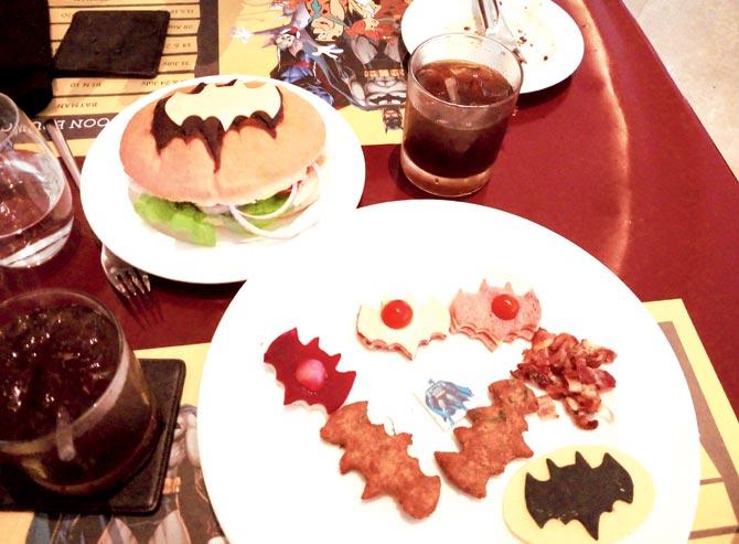 The menu that features over 100 dishes included Batman