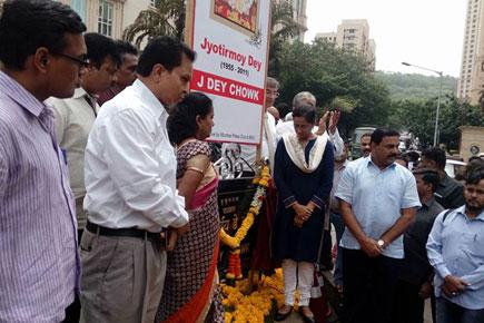 Mumbai square named after slain mid-day journalist Jyotirmoy Dey