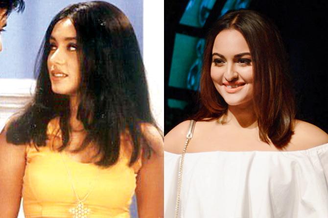 Then: Rani Mukerji in Kuch Kuch Hota Hai (1998) and now: Sonakshi Sinha at a fashion event