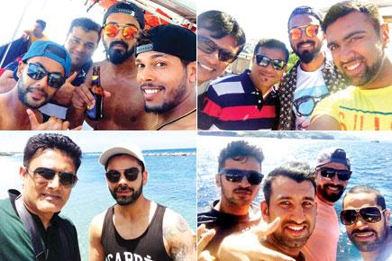 Team India in 'beach boys' mode before first Test against West Indies