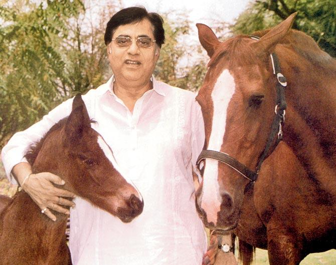 Jagjit Singh with his beloved horse, Sound Affair, named after an album 
