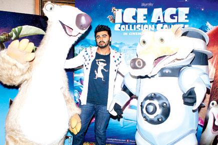 Arjun Kapoor painting the town red promoting 'Ice Age'