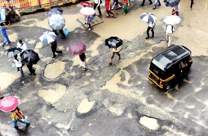 Fixing responsiblity: Potholes will have to be attended to within two days of complaints. File pic