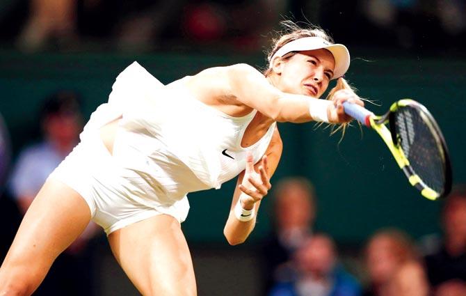 Images of Eugenie Bouchard during her first round match at Wimbledon recently. Pics/Getty Images