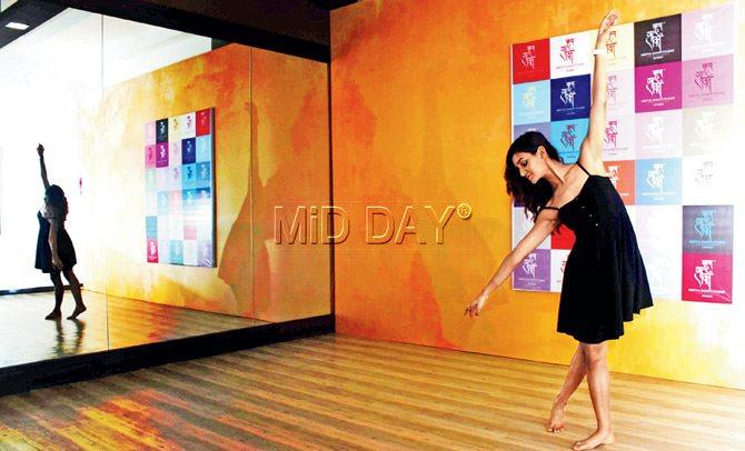 Shakti Mohan practises a move at Nritya Shakti