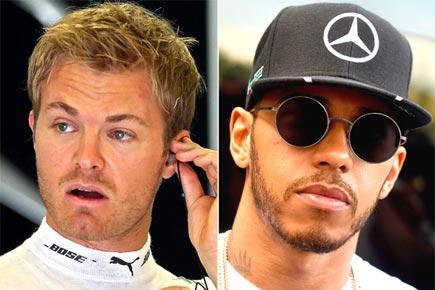 Nico Rosberg on top, Lewis Hamilton crashes at practice