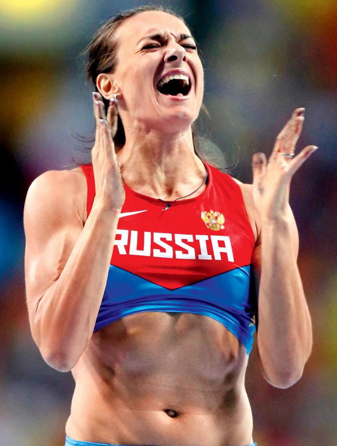 Two-time Olympic pole vault champion Yelena Isinbayeva is one of the 67 Russian track and field athletes, who were banned by IAAF over state-run doping.
