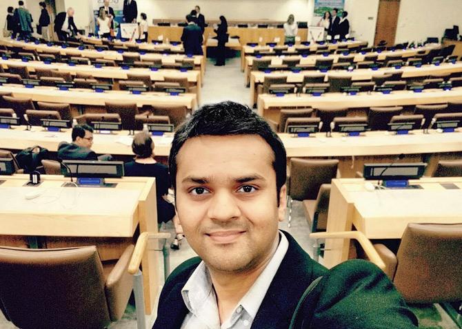 Dhairya Pujara at the UN