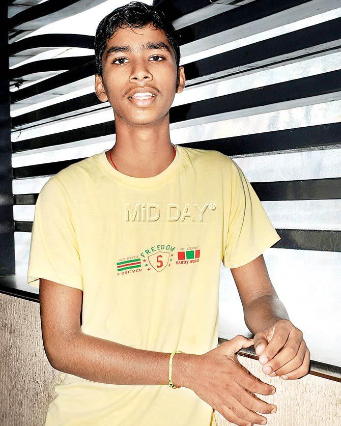 Long distance runner Budhia Singh at a hotel in Juhu yesterday. Pic/Datta Kumbhar