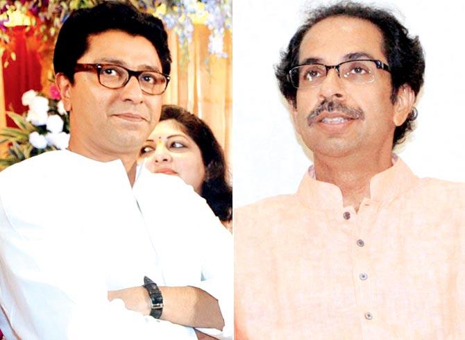 MNS chief Raj Thackeray and Sena leader Uddhav Thackeray