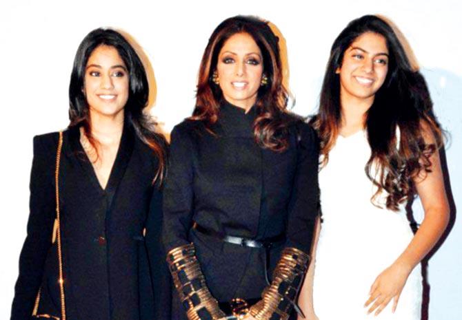 Sridevi with her daughters