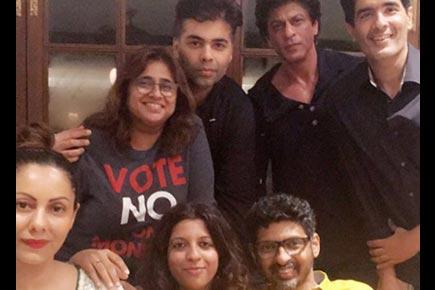 Inside photos! Shah Rukh Khan and wife Gauri party with Karan Johar
