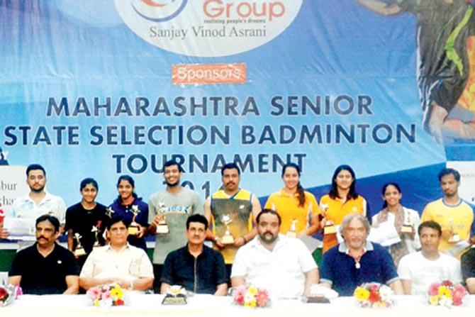 Champions all: Winners of the Maharashtra senior state selection badminton tourney with their trophies