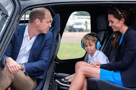 Prince George enjoys helicopter ride with Prince William and Kate