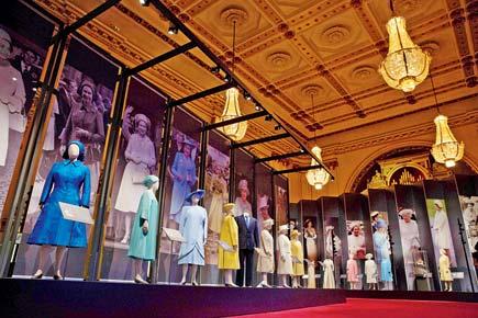 Exhibition on Queen Elizabeth's wardrobe inside Buckingham Palace