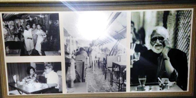 The frame at Dishoom! that celebrates Cafe Samovar