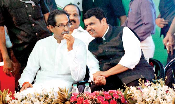 Chief minister Devendra Fadnavis sent the messengers of Shiv Sena chief Uddhav Thackeray home when they asked for more than what was agreed. File pic