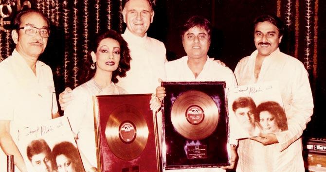 (From left) Madan Mohan, Chitra Singh, Jagjit Singh and Sanjeev Kohli at the launch of the album, A Sound Affair, in 1985