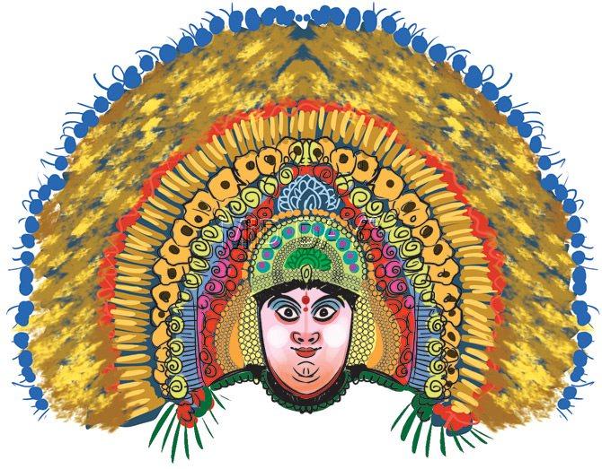 Chhau masks depict characters from Mahabharata, Ramayana and other mythologies. Masks of Santhal leaders like Birsa Munda, Sidhu and Kanhu are also popular. Illustrations/Uday Mohite