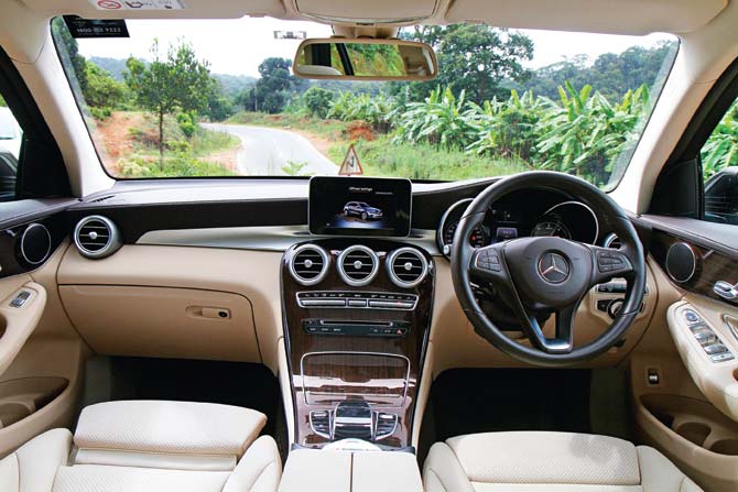 The interiors are well-appointed as expected in a Merc. Pics/Sanjay Raikar