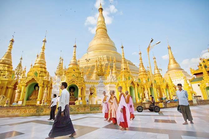 I landed in Yangon last evening and happened to catch a glimpse of half a rainbow suspended against the backdrop of the majestic Shwedagon Pagoda. It was fortuitous indeed. Pic/Getty Images