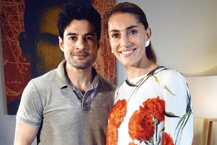 Clicked! Rajeev Khandelwal with Bond girl Caterina Murino