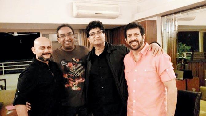 Sameer Nair with Vijay Krishna Acharya, Prasoon Joshi and Kabir Khan