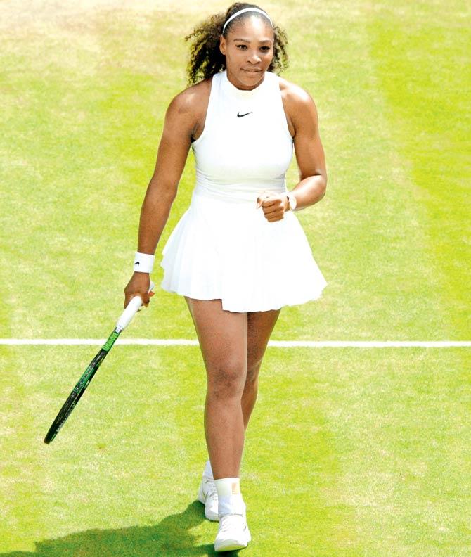 Serena Williams celebrates her semi-final victory over Elena Vesnina. Pics/Getty Images 