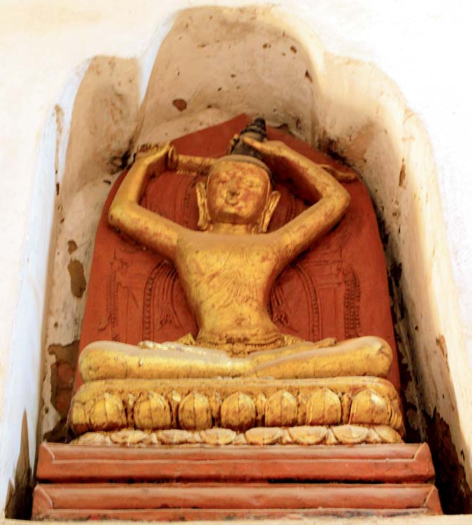 At the Ananda Phaya temple in Bagan, the ancient capital city of Myanmar. Pic/AFP