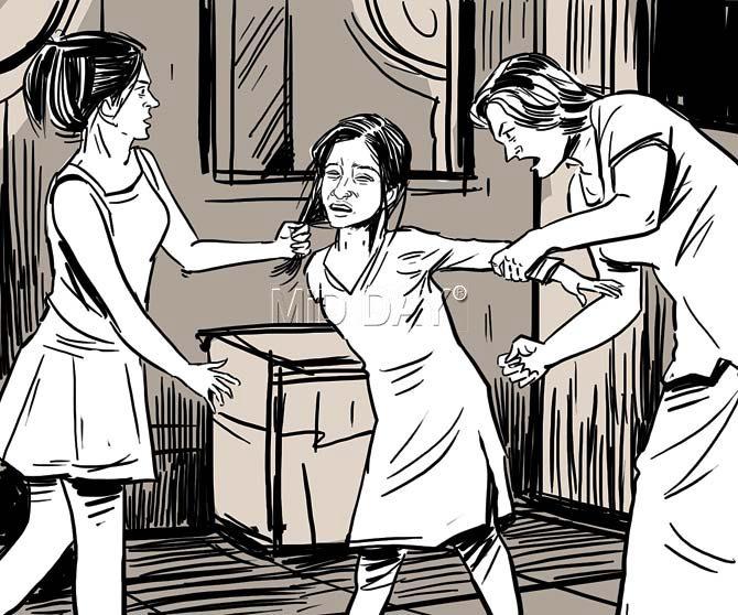Fed up of the ill-treatment, the 14-year-old wanted to leave her employers, but they said she could not leave as they had bought her. They locked her in a bedroom. Illustrations/Uday Mohite