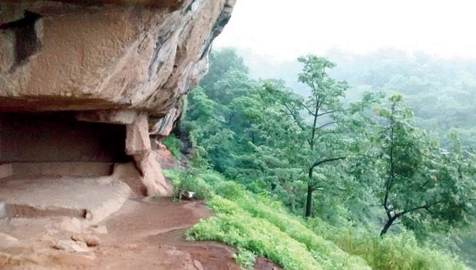 Thanale Caves offer a picturesque view of the Sahyadris. PICS/Kiran J rao 
