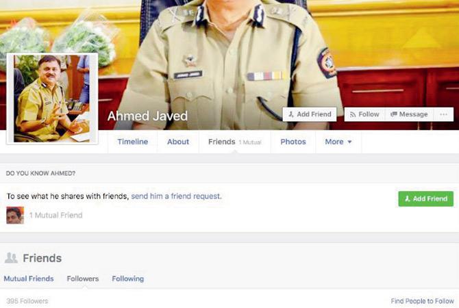 The fake profile on Facebook