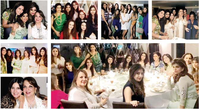 Zarine Khan with friends at her birthday lunch