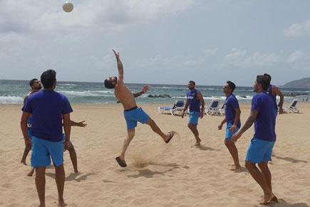 Watch Video: Team India's 'beach hunks' play volleyball