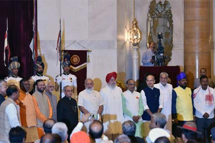 Narendra Modi tweets picture with newly sworn-in ministers