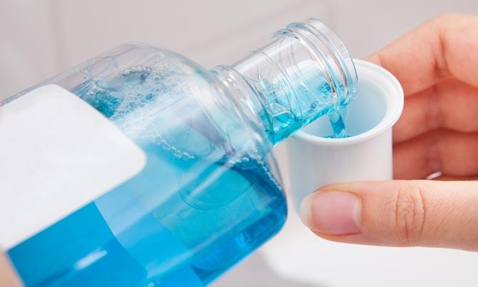 Soothe blisters with mouthwash