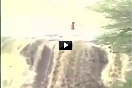 Watch Video: Man swept away by waterfall in MP