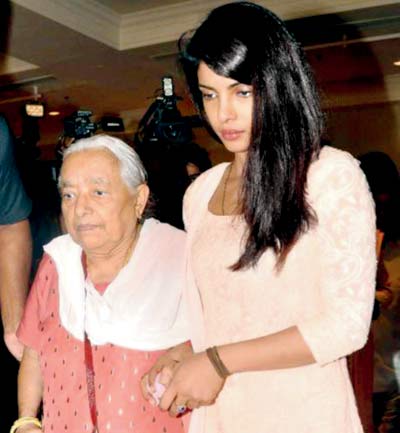 Priyanka Chopra with her grandmother