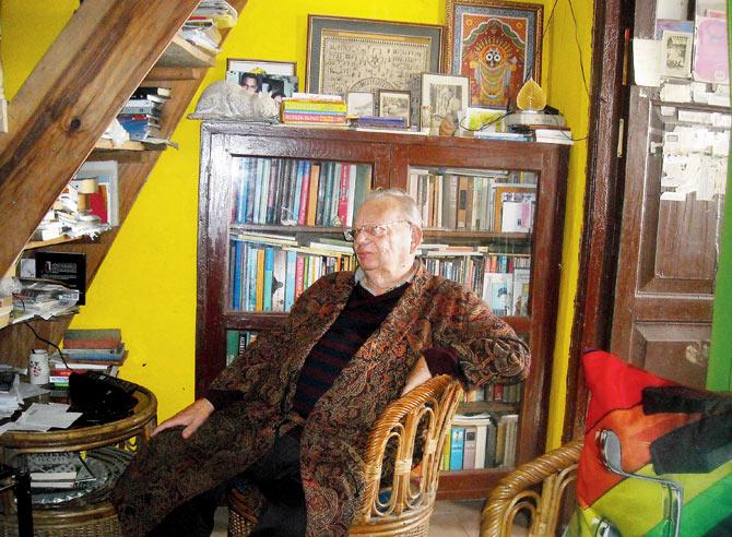 Ruskin Bond at his home in Landour, Mussoorie