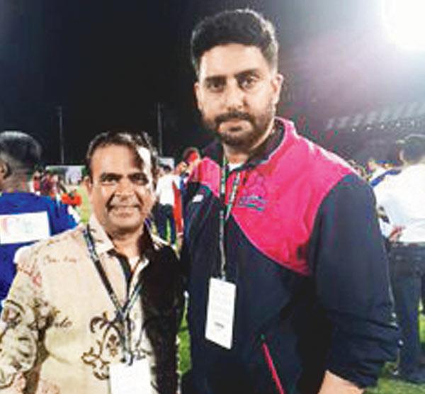 Yogesh Lakhani with Abhishek Bachchan