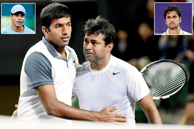 Rohan Bopanna (left) and Leander Paes pics/afp, getty images