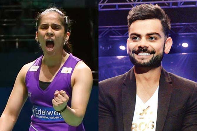 Saina Nehwal and Virat Kohli