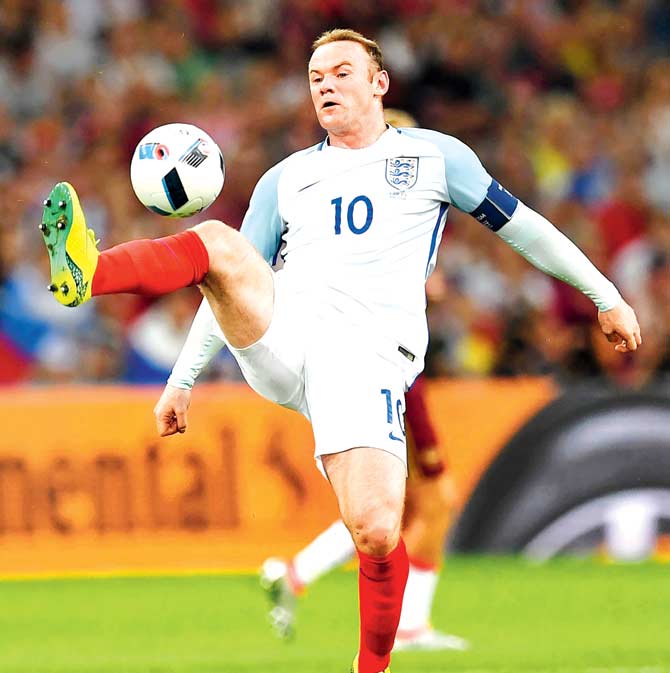 England skipper Wayne Rooney controls the ball during their opening Euro 2016 clash against Russia on Saturday. Pic/AFP