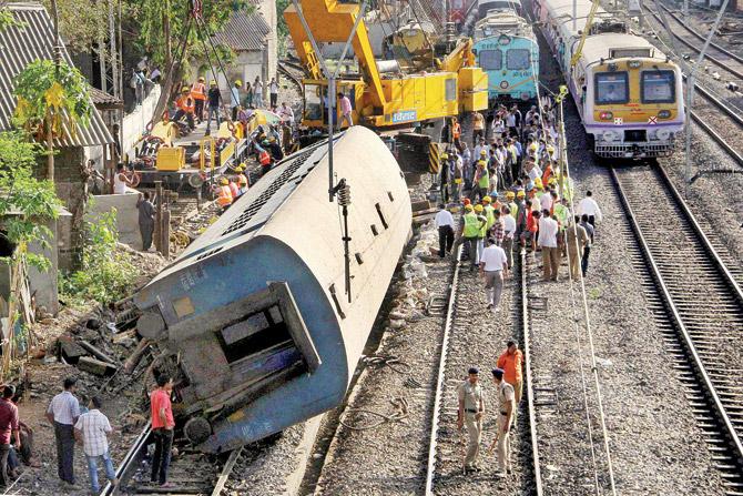 Some glitches that have inconvenienced the 37 lakh WR commuters include faulty signalling system, snapping of overhead cables and derailments. REPRESENTATION PIC