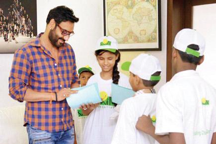 Ajay Devgn's special visitors at his Juhu office