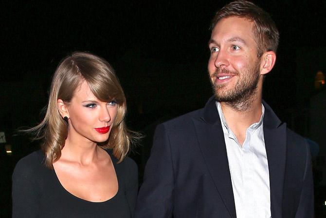 Taylor Swift and DJ Calvin Harris in happier times
