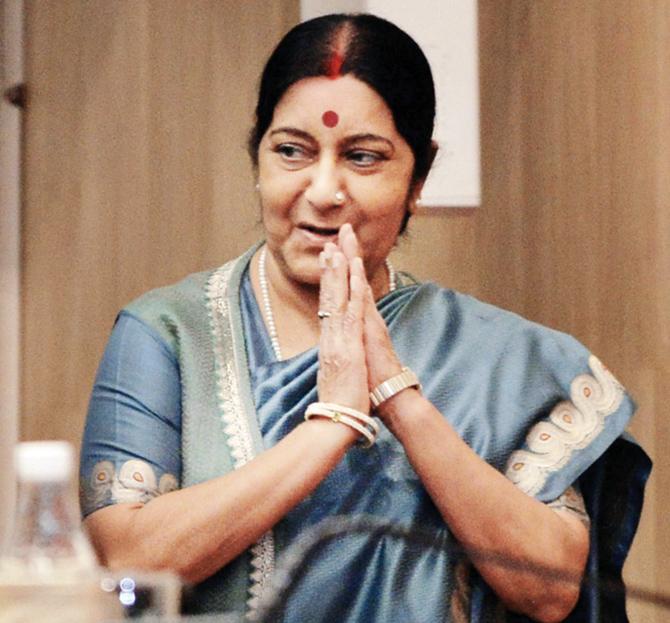 Sushma Swaraj helps man get visa for father