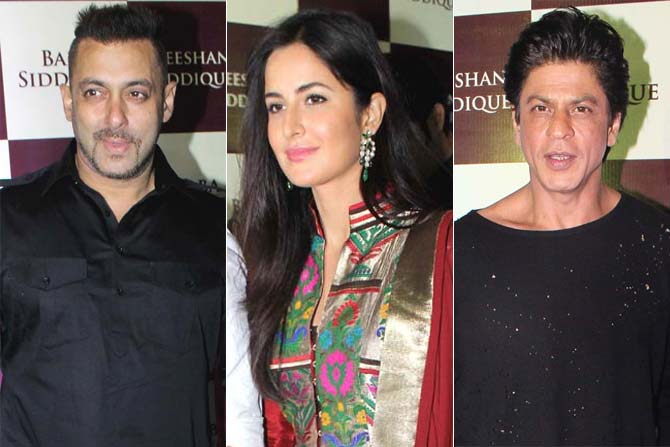 Salman Khan, Katrina Kaif and Shah Rukh Khan