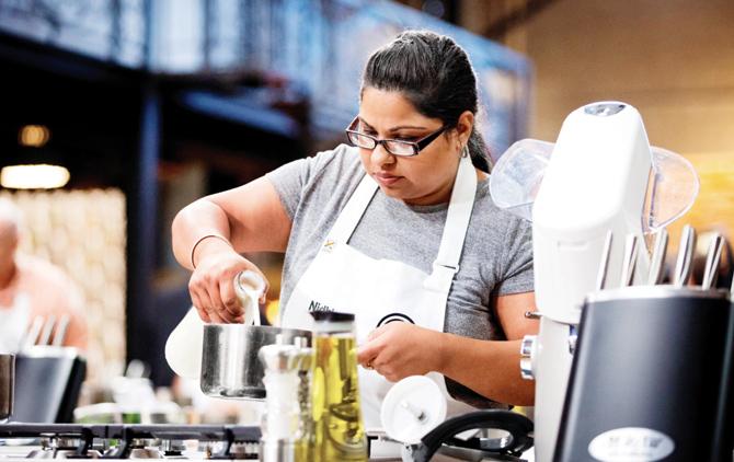 Nidhi Mahajan, who hails from Chandigarh, cooks it up during an episode of Season 8